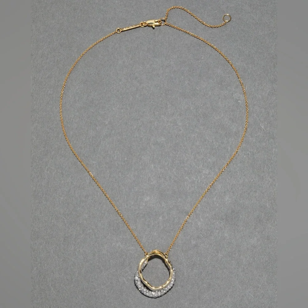 ALEXIS BITTAR • Solanales Gold Crystal Orbit Necklace - Picture 10 of 11